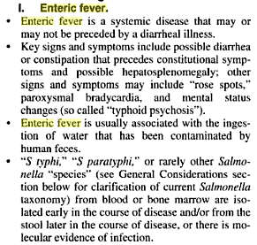 enteric　fever